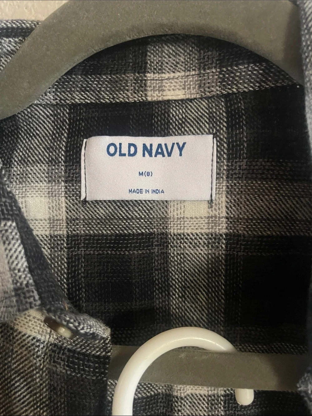 Old Navy Black and White Plaid Button-Up Shirts (Pair) for Brother and Sister❤️